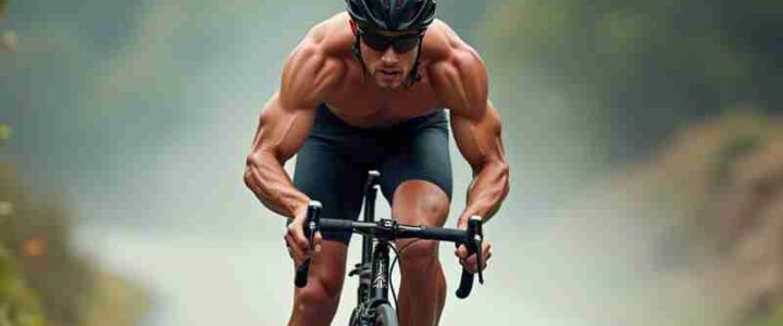 Riding Stronger: How Muscle Gain Can Improve Cycling Performance, Concept art for illustrative purpose, tags: più - Monok